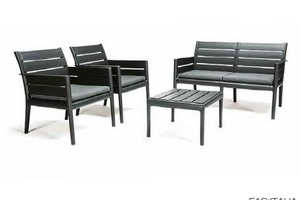 Set ecologico divano, 2 poltrone e tavolino Set ecologico divano, 2 poltrone e tavolino