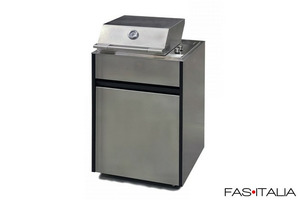 Grill in acciaio con cassetto Grill in acciaio con cassetto